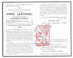 DP Emma Janssens ° Stekene 1887 † Koewacht 1960 X Jacobus Triest - Devotion Images
