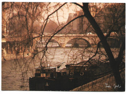 LA SEINE AU PONT AU CHANGE...........-  PARIS.- ( FRANCIA ) - The River Seine And Its Banks