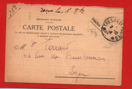 CARTE POSTALE  - CACHET TRESOR ET POSTES EN 1918 - LERGERS PLIS - Cartas & Documentos