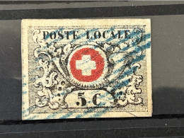 Schweiz  Postkreis Genf Mit Mi - Nr. 2 Gestempelt Mit Befund . - 1843-1852 Timbres Cantonaux Et  Fédéraux