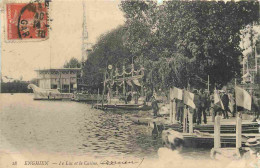 95 - Enghien Les Bains - Le Lac Et Le Casino - Animée - Correspondance - CPA - Oblitération Ronde De 1910 - Voir Scans R - Enghien Les Bains