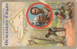 République Centrafricaine - Oubangui-Chari - Carte Les Colonie Françaises - Illustration - CPA - Voir Scans Recto-Verso - Repubblica Centroafricana