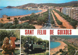 Espagne - Espana - Cataluna - Costa Brava - San Feliu De Guixols - Multivues - Immeubles - Architecture - Trains - CPM - - Gerona