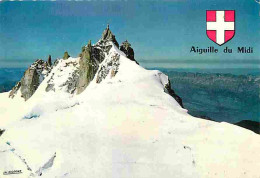 74 - Chamonix - Mont-Blanc - Aiguille Du Midi - Blasons - Neige - Hiver - CPM - Voir Scans Recto-Verso - Chamonix-Mont-Blanc