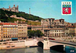 69 - Lyon - Pont Bonaparte - Colline De Fourvière - Automobiles - Bus - Blasons - Carte Neuve - CPM - Voir Scans Recto-V - Altri & Non Classificati