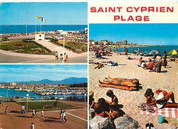 66 - Saint Cyprien - Multivues - Scènes De Plage - Femmes En Maillot De Bain - CPM - Voir Scans Recto-Verso - Saint Cyprien