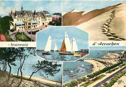 33 - Bassin D'Arcachon - Multivues - Le Casino De La Plage - Les Dunes - Régates - Coucher De Soleil - La Plage - Flamme - Autres & Non Classés