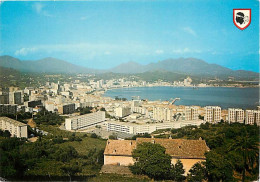 20 - Ajaccio - Vue Générale Et La Rade - Blasons - CPM - Voir Scans Recto-Verso - Ajaccio