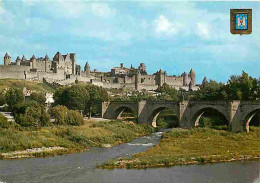 11 - Carcassonne - Le Pont Vieux Sur L'Aude - La Cité Médiévale - Flamme Postale De Carcassonne - CPM - Voir Scans Recto - Carcassonne