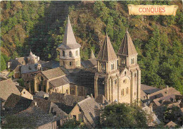 12 - Conques En Rouergue - Basilique Sainte-Foy - Vue Aérienne - CPM - Voir Scans Recto-Verso - Other & Unclassified