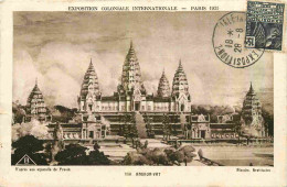 75 - Paris - Exposition Coloniale De 1931 - Angkor Vat - CPA - Oblitération Ronde De 1931 - Voir Scans Recto-Verso - Expositions