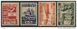 Poland 1945 Mi 399-402 Szczecin Gdansk Maritime League Full Of Set MNH** - Unused Stamps