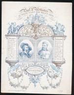 GENT - PORSELEINKAART 205 X 160 MM =  BAL'ARTISTES AU GRAND SALON DES BEAUX ARTS. LITH. GYSELYCK    ZIE AFBEELDINGEN - Cartes Porcelaine