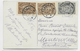 GERMANY INFLA 400 2 TEINTES +1000 POSTKARTE PASSAU 1923 POUR FRANCE ALLIER - 1922-1923 Emisiones Locales