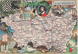 13 - Carte Du Département Des Vosges - Autres & Non Classés