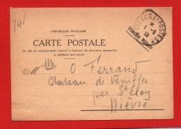 CARTE POSTALE FRANCHISE MILITAIRE - CACHET TRESOR ET POSTES LE 01/09 /1918 - Correo Naval