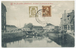 CPA CARTE POSTALE BELGIQUE BRUXELLES-ANDERLECHT LE CANAL A LA CHAUSSEE DE MONS 1937 - Anderlecht