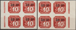 05/ Pof. OT 1, Border 4-blocks - Unused Stamps