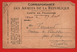 CORRESPONDANCE DES ARMEES DE LA REPUBLIQUE - ANGLES ABIMES - Cartas & Documentos