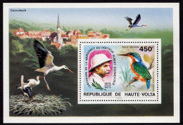 Obervolta 1975 Vögel Birds Animals Wildlife Bl.35 **  MNH  (9083 - Sonstige & Ohne Zuordnung