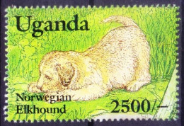 Uganda 1993 Mint No Gum, Norwegian Elkhound, Dogs, Animals - Dogs