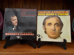 2 VINYL CHARLES AZNAVOUR 45T EP - Formatos Especiales