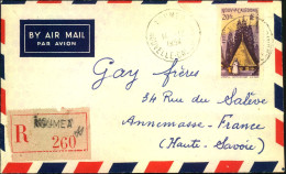 1954, Registered Letter From NOUMEA To France - Cartas & Documentos