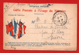 CARTE POSTALE A USAGE DU MILITAIRE LE 15/08/18 - TRESOR ET POSTES - Storia Postale