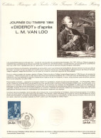 - Document Premier Jour DIDEROT D'après L. M. VAN LOO - JOURNÉE DU TIMBRE - PARIS 17.3.1984 - - Schrijvers