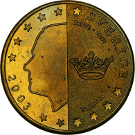 Suède, 50 Euro Cent, Fantasy Euro Patterns, Essai-Trial, BE, 2003, Laiton, FDC - Privéproeven