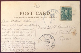 Etats-Unis, Divers Sur CPA, Cachet VAIL 1908 - (B1538) - Poststempel