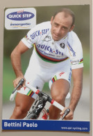 Paolo Bettini Quick Stzp Champion Du Monde - Wielrennen