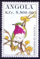 Angola 1996 MNH, Birds, Calliope Hummingbird (Selasphorus Calliope) - Segler & Kolibris