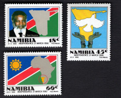 2025314450 1990 SCOTT 659 661 (XX) POSTFRIS MINT NEVER HINGED - INDEPENDENCE FROM SOUTH AFRICA - Namibie (1990- ...)