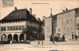 N°2306 W -cpa Rambervillers -place Du Marché Et Hôtel De Ville- - Rambervillers