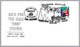 MOUNT RUSHMORE - Sled Dog - Race For The Gold. Hill City SD 2000 - Sculpture