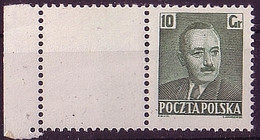 Poland 1950 Mi 672 Boleslaw Bierut Stamp With Blank Field Margin MNH** W 473 - Nuevos