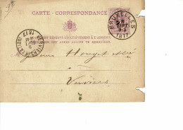 BELGIQUE Carte  Correspondance  N° 9 - 1869-1883 Leopoldo II