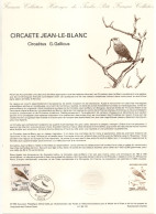 - Document Premier Jour Les Rapaces : LE CIRCAETE JEAN-LE-BLANC - PARIS 22.9.1984 - - Aquile & Rapaci Diurni