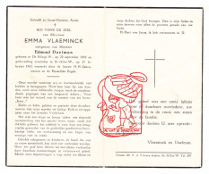 DP Emma Vlaeminck ° De Klinge 1892 † Sint-Gillis-Waas 1962 X Edmond Daelman - Images Religieuses