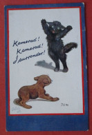 Tuck Series      Comrade I Surrender  Old Dogs Puppy Dog Cat  Ref 6406 - Altri & Non Classificati