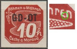 12/ Pof. OT 1, Plate Flaw, Stamp Position 26, Print Plate 1-39 - Ungebraucht