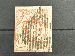Schweiz Rayon III Mi - Nr. 10 Entwertet Mit Befund . - 1843-1852 Federale & Kantonnale Postzegels