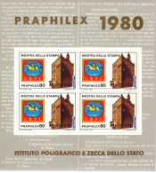 1980 PRAPHILEX ERINNOFILO FOGLIETTO - Erinnofilia