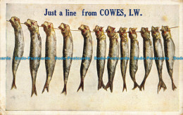R042462 Just A Line From Cowes. I. W. Fishes. Dennis. 1931 - World