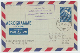Premier Vol  BODO - FAIRBANKS- TOKYO  1954 - Aviones