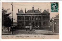 Caudebec Les Elbeuf Mairie Et Place De La Republique - Cartes Postales Ancienne - Caudebec-lès-Elbeuf