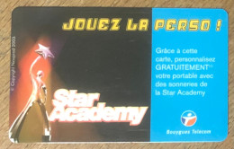 STAR ACADEMY BOUYGUES TELECOM CARTE GSM SONNERIES SCHEDA PREPAID PREPAYÉE TELECARTE TELEFONKARTE PHONE CALLING CARD - Mobicartes (recharges)