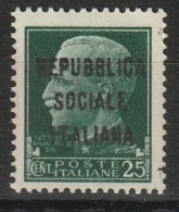 ITALY - 1944 Imperial CMI 25c Green - Ungebraucht