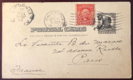 Etats-Unis, Entier-carte, Cachet Philadelphia 21.6.1909 Pour Paris - (B1578) - 1901-20